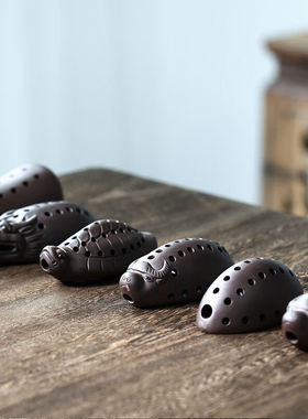 【京健康】宜兴紫砂艾灸枕坐灸器艾灸罐脚灸手工制作纯紫砂料元宝