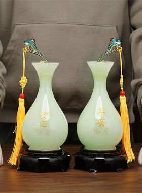 禾笙堂琉璃花瓶摆件新中式厅客厅玄关酒柜送朋友乔迁开业礼品家居