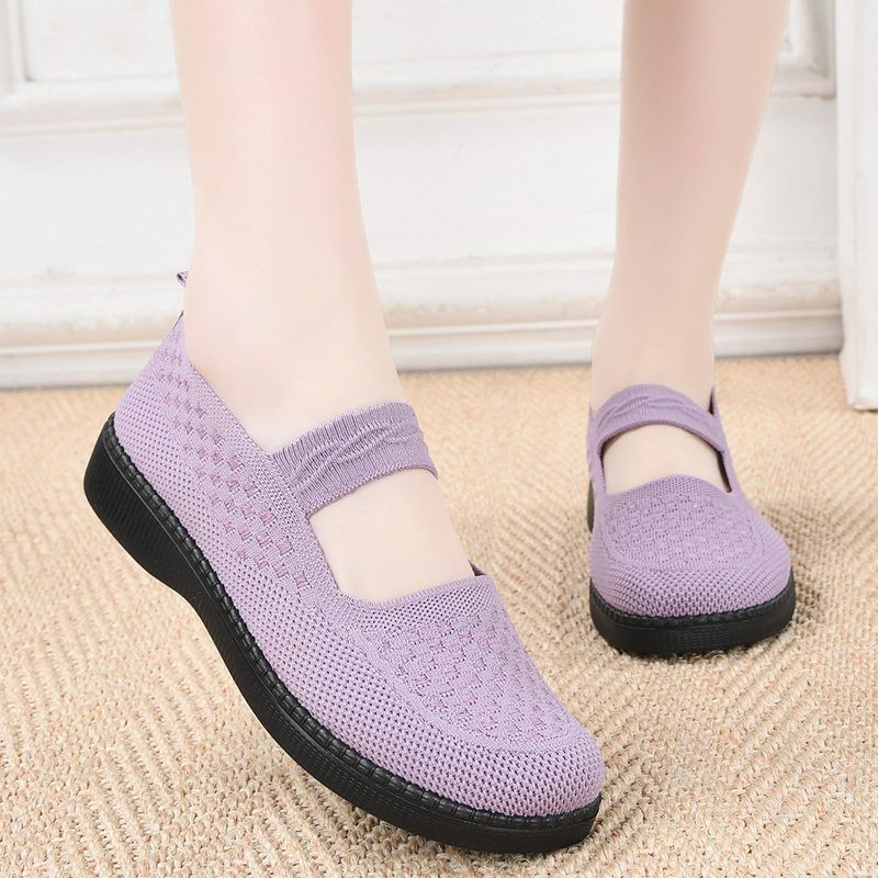 老北京布鞋女休闲透气网面平底浅口单鞋中老年妈妈鞋舒适防滑软底,淘宝优惠券,粉丝福利购,淘宝优惠卷