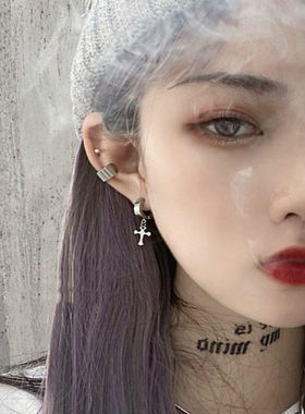 十字架暗黑系女个性潮酷日韩耳夹