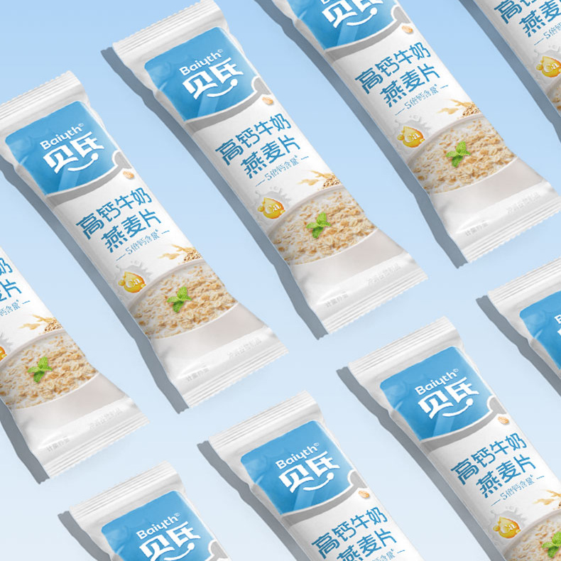 贝氏高钙牛奶燕麦片1050g 营养膳食麦片早餐代餐燕麦方便即食饱腹 - 图0