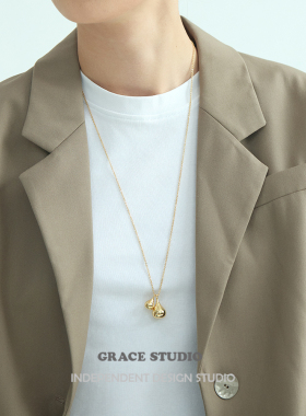 G/S极简风水滴吊坠毛衣链项链