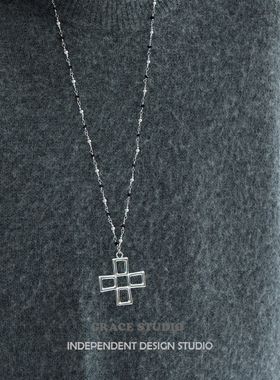 G/S缪斯时髦休闲镂空十字架项链