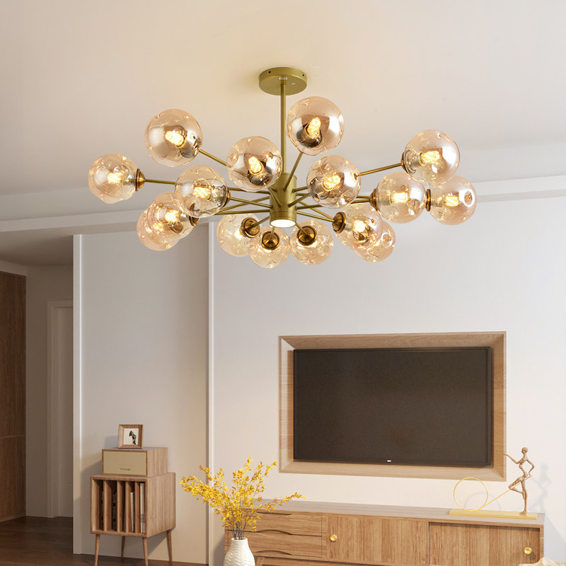 水滴创意网红玻璃魔豆轻奢北欧灯客厅吊灯现代简约大气餐厅卧室灯,淘宝优惠券,粉丝福利购,淘宝优惠卷