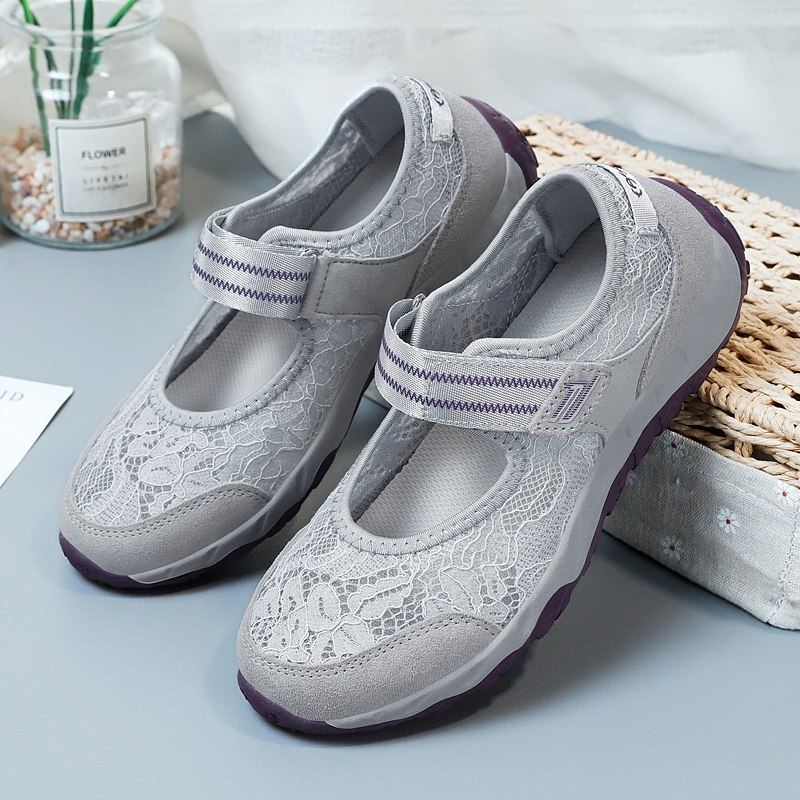 品牌老人鞋女夏季防滑透气网面妈妈洞洞凉鞋方口中老年软底健步鞋,淘宝优惠券,粉丝福利购,淘宝优惠卷