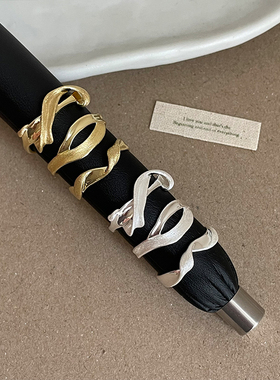 设计感缠绕扭结飘带磨砂戒指女小众独特时尚潮流轻奢百搭指环戒子