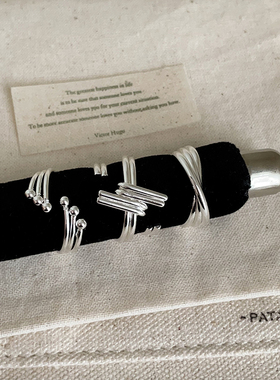 几何线条缠绕扭曲戒指女设计感个性独特时尚潮流气质百搭指环戒子