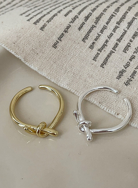 独特设计感扭结开口戒指女简约小众个性轻奢优雅时尚百搭指环戒子