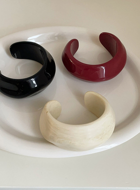 几何不规则滴油亚克力开口手镯个性ins小众独特时尚气质手环手饰