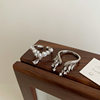 Pearl Zirconia Tassel Metal Open Ring