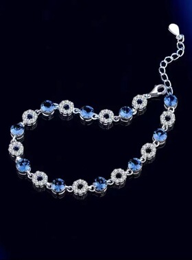 S925纯银海洋之心手链女式ins风轻奢小众精致情人节礼物跨境手饰