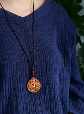 烫金版晶体砂朱砂挂件太极款山鬼花钱挂件鎏金版男女款朱砂礼物