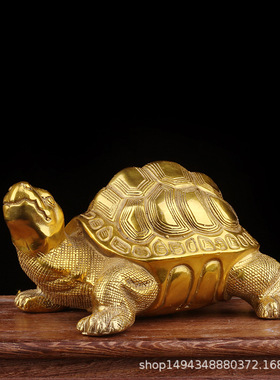 铜乌龟铜小扒龟龙龟海龟长寿龟铜乌龟家居风水摆件仿古铜制