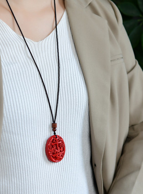 帝王砂朱砂喜鹊小鸟牌吊坠平安喜鹊牌挂件低含量朱砂挂件吊坠