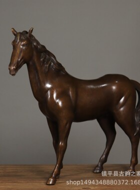 铜器 黄铜奔马 黄铜马 奔跑马 骏马铜生肖马家居装饰 工艺品 摆件