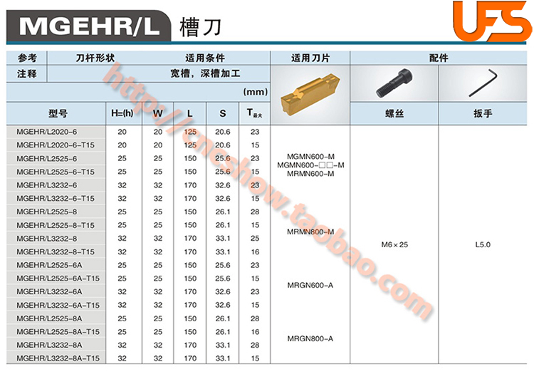 数控外槽刀杆MGEHR/MGEHL2020-3C 1.5 2 2.5 3 4 5 6-T25-T30 - 图2