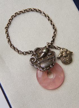 承李李原创设计老粉晶纯银手链