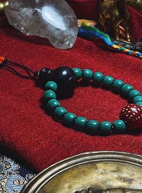 承李李原创设计风紫檀琉璃手串