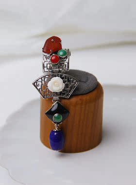 承李李原创设计琥珀青金石翡翠