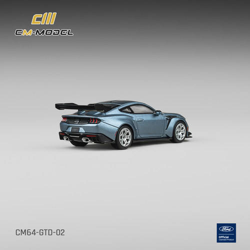 CM Model 福特野马 Ford Mustang GTD 纵情蓝 合金 1:64 - 图2