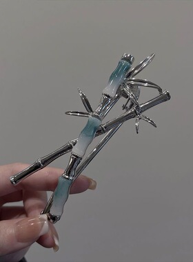 小众高级感竹节后脑勺抓夹头饰青蛙扣一字发夹女夏季发卡扭扭夹扣