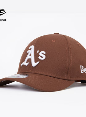 New Era纽亦华棒球帽硬顶刺绣logo运动弯檐黑色60691059 newera