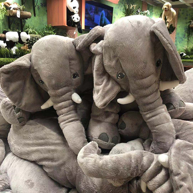 宜家大象國內代購IKEA雅特斯托毛絨玩具大象公仔安撫枕頭靠枕
