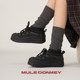 Donkey thick-soled black snow boots