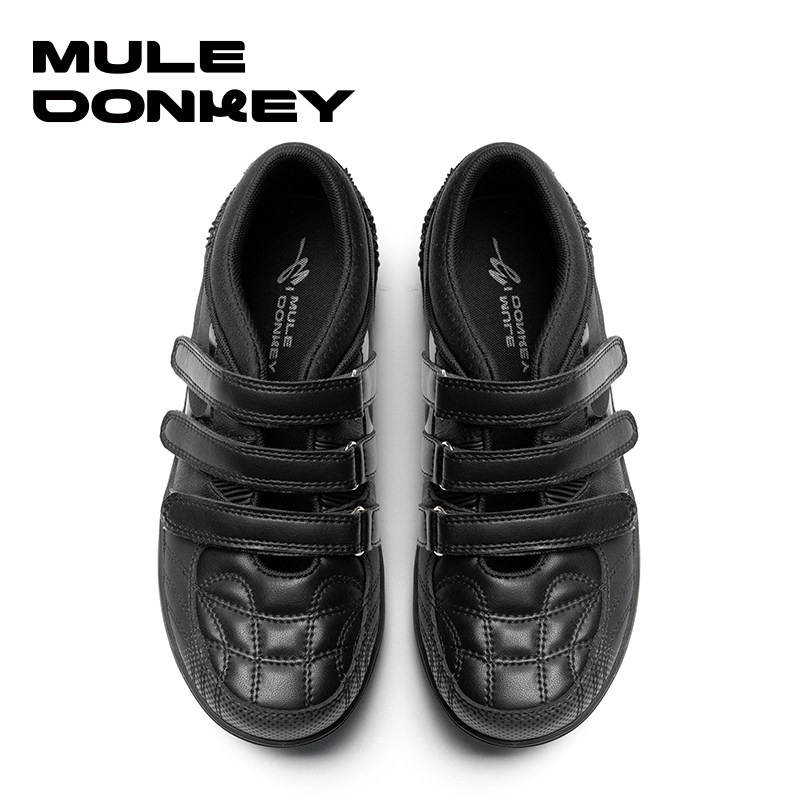 多嘴驴Donkey玛丽珍鞋女款秋季黑色休闲鞋浅口魔术贴单鞋保龄球鞋,淘宝优惠券,粉丝福利购,淘宝优惠卷