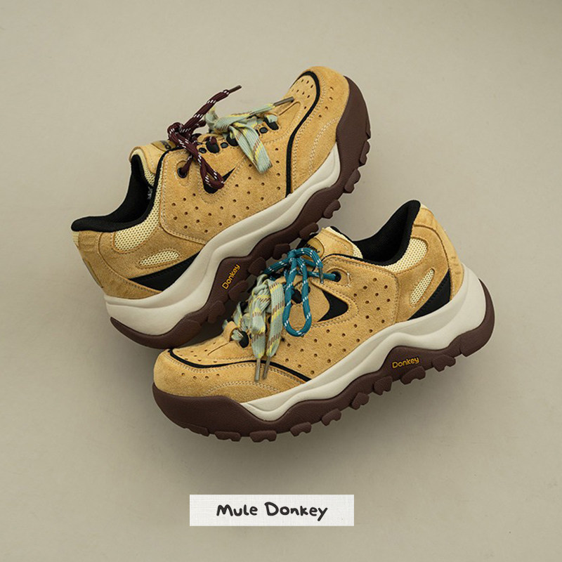 多嘴驴Donkey户外登山鞋男夏季复古增高运动爬山徒步鞋厚底老爹鞋