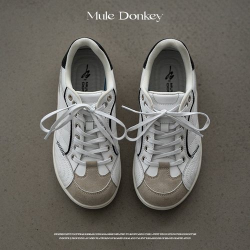 多嘴驴Donkey薄底赛车鞋女秋季2025新款跑步休闲运动鞋百搭德训鞋 - 图0