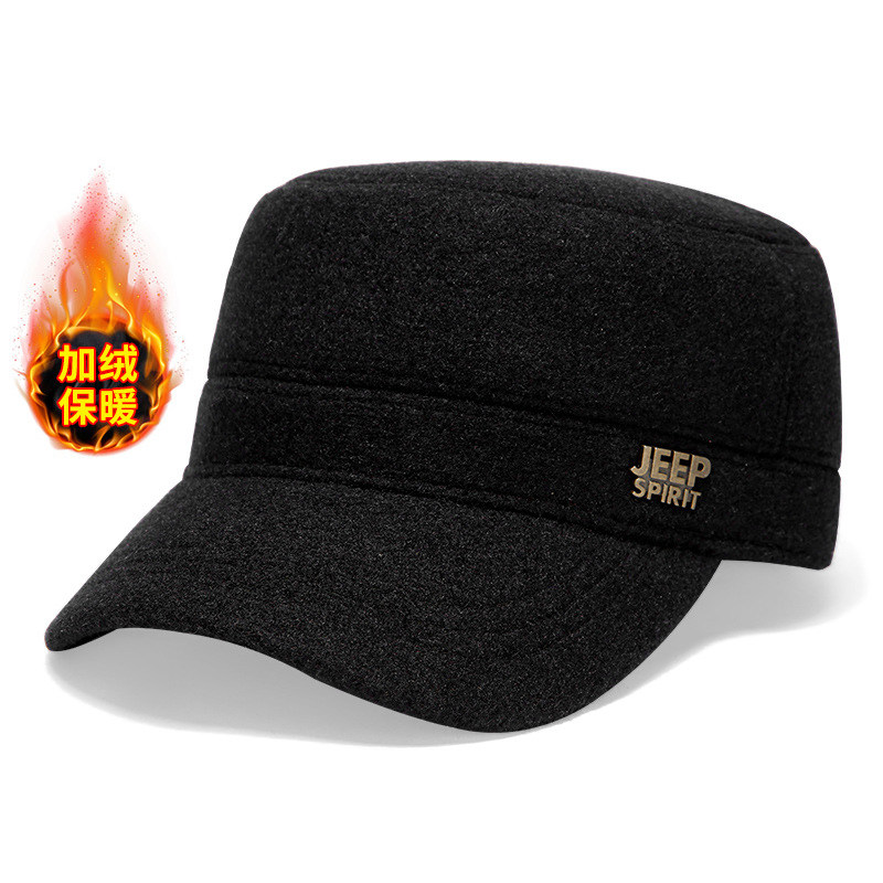 jeep加绒护耳帽子男加厚鸭舌帽子 吉普州德帽子