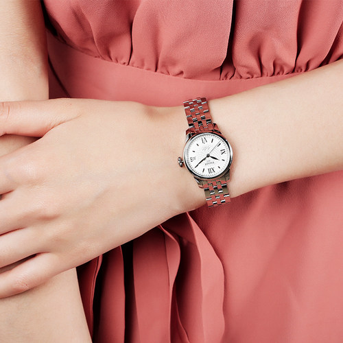 Tissot 天梭力洛克系列手表女瑞士机械机芯精钢银盘 - 图0