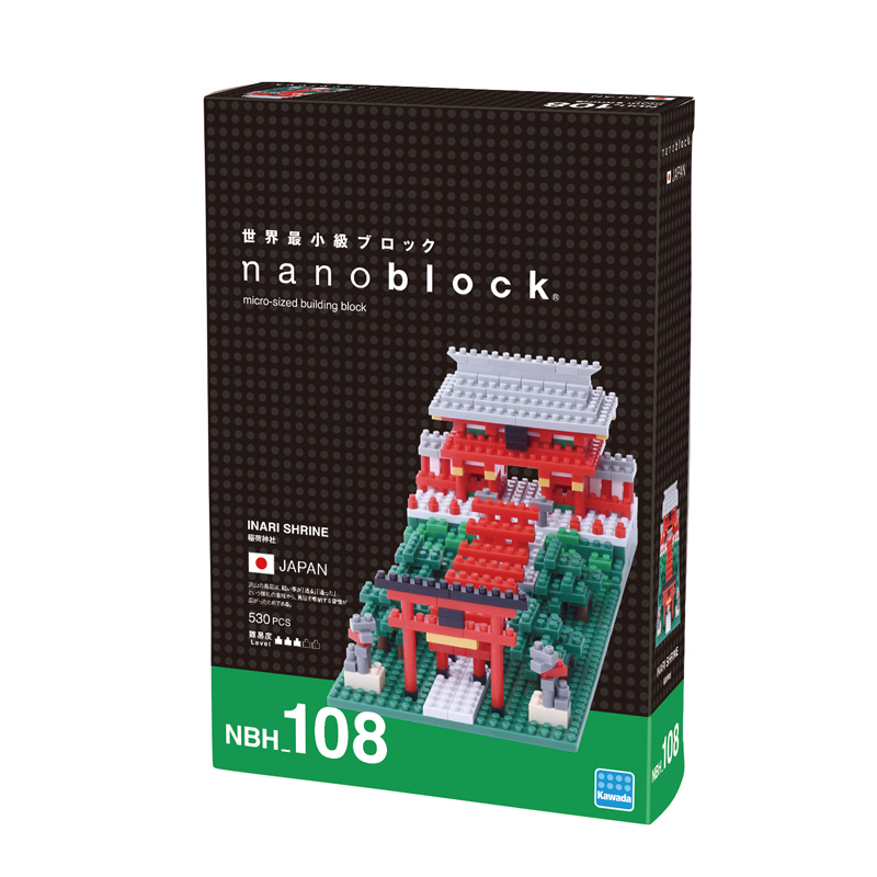 nanoblock日本小颗粒积木微颗粒世界名胜稻荷神社建筑拼装玩具-图3