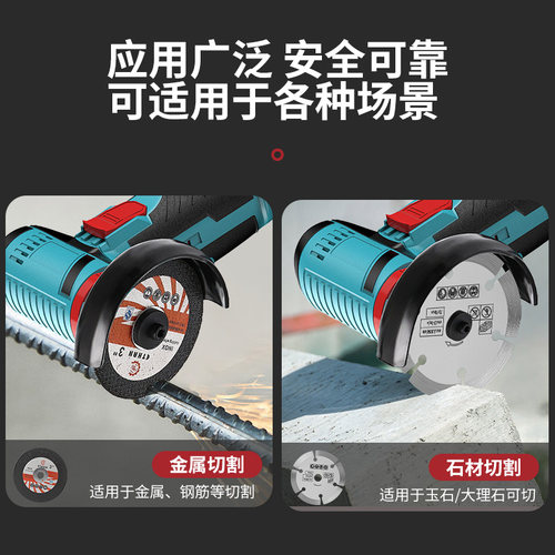 迷你锂电角磨机75m切割片3寸木工玻璃石材瓷砖金属打磨抛光百叶轮 - 图2