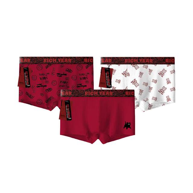 ຜູ້ຊາຍປີ zodiac ສີແດງກາຕູນ modal underwear
