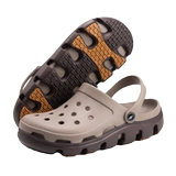 Мужские летние резиновые тапочки в стиле Crocs, пляжные нескользящие босоножки на платформе, лето 2025 года, подходят для носки на улице, большой размер, пляжный стиль