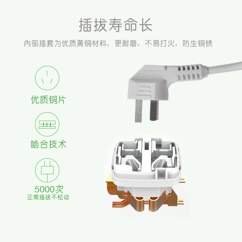 宝克插座 总开关排插1.8/3/5/10米4孔多孔位接线拖线板电源转换器 - 图1