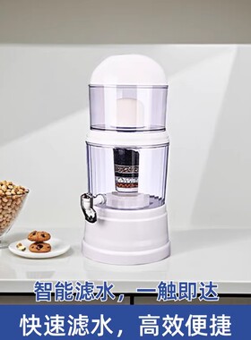 家用一体机双重活性炭滤芯净水桶