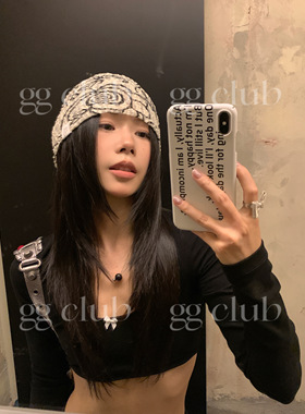 玫瑰蕾丝冷帽小众亚文化软