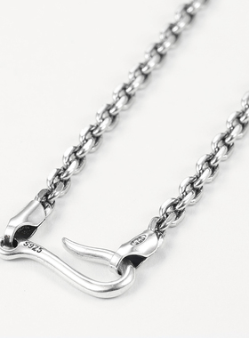 银项链 万字链 项练 简装！易于搭配925泰银项链男女可