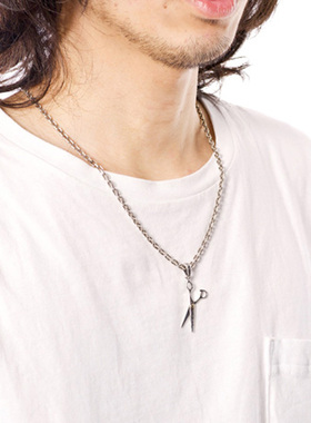 发型师项链吊坠复古泰银小剪刀