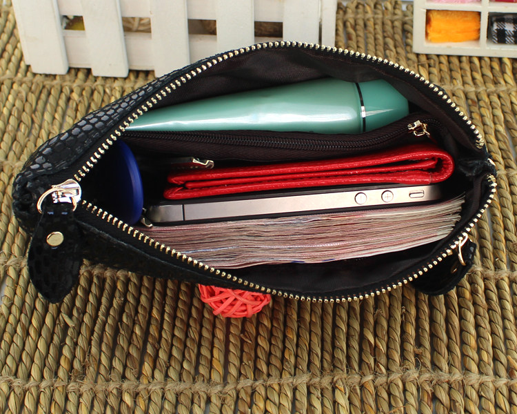 女式手工真皮瓜子纹牛皮女包手机零钱包斜挎安然纯皮手拿包手拎包,淘宝优惠券,粉丝福利购,淘宝优惠卷