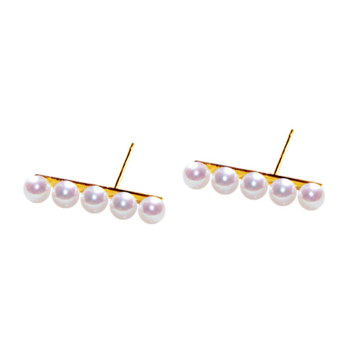 日本AKOYA天然海水珍珠耳钉18K金海珠耳环极强光彩凛珠正圆 - 图3