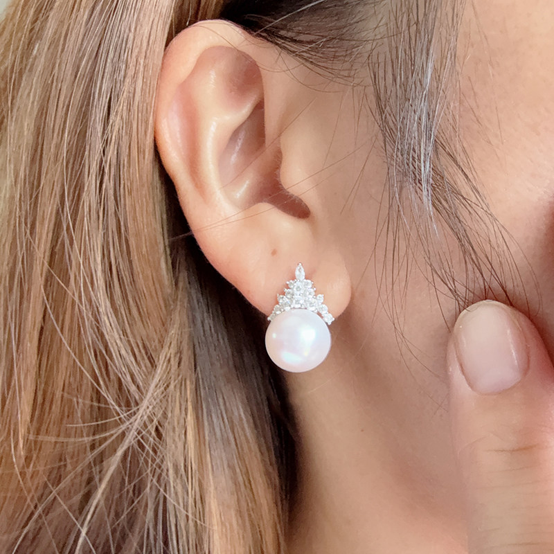 天然淡水珍珠耳环耳钉耳饰S925纯银闪亮气质百搭,淘宝优惠券,粉丝福利购,淘宝优惠卷