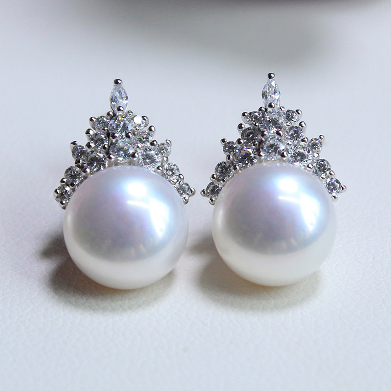 天然淡水珍珠耳环耳钉耳饰S925纯银闪亮气质百搭,淘宝优惠券,粉丝福利购,淘宝优惠卷
