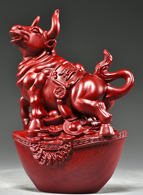 吉祥物实木质木雕新古典木头摆件