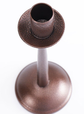 定制美式复古铁艺烛台 做旧气氛布置摆件民宿影楼蜡烛杯道具装饰