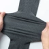 Bên ngoài mặc quần legging nữ 2019 xuân mới Hàn Quốc thời trang hoang dã khâu tương phản màu giả hai chiếc quần dài màu xám - Quần tây thường