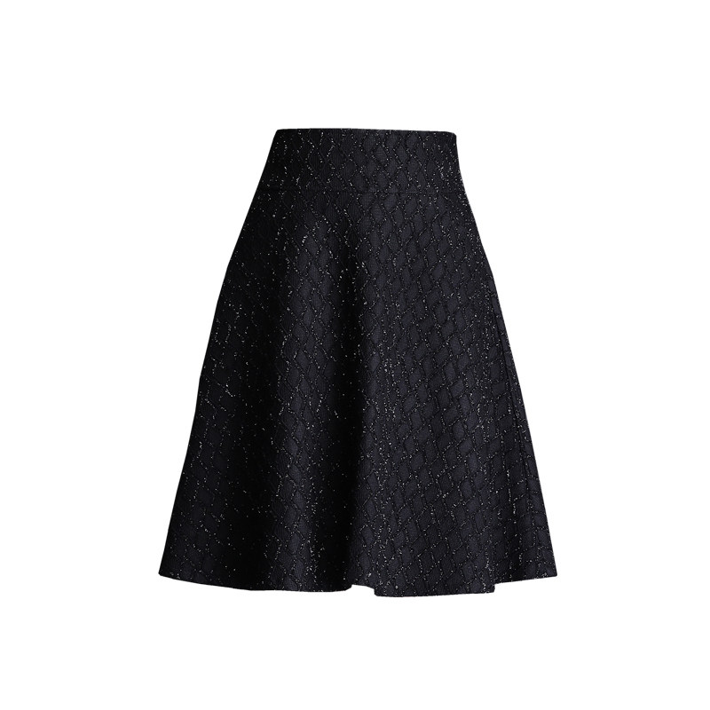 秋冬银丝a字裙2021新款高腰半身裙 欣聚荣半身裙